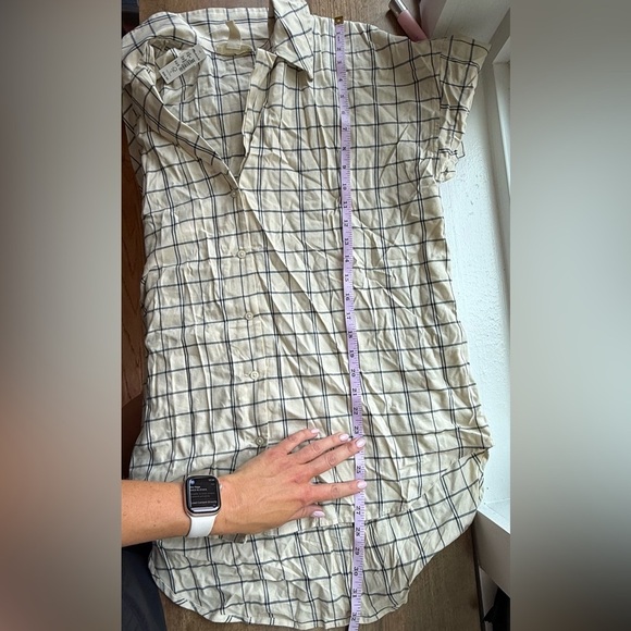 Madewell Women’s Check Button Up Shirt Size M Cream Color - Picture 7 of 7